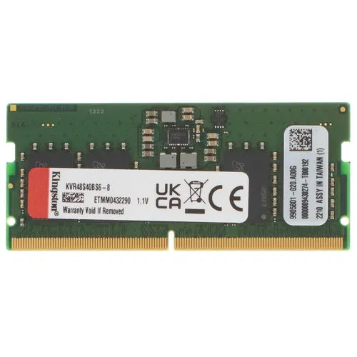 Kingston 8GB DDR5 4800MHz Notebook RAM – KVR48S40BS6-8 Kingston 8GB DDR5 4800MHz Notebook RAM – KVR48S40BS6-8